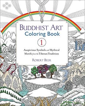 portada Buddhist art Coloring Book 1: Auspicious Symbols and Mythical Motifs From the Tibetan Tradition (en Inglés)