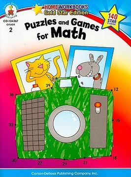 portada puzzles and games for math grade 2 (en Inglés)
