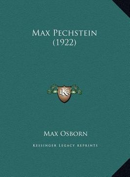 portada max pechstein (1922) (in English)