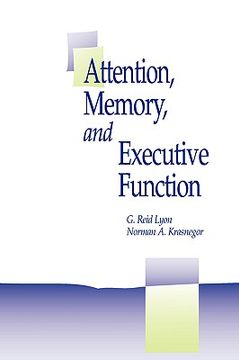 portada attention, memory, and executive function (en Inglés)