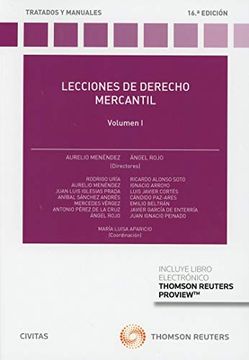 portada Lecciones de Derecho Mercantil - Volumen i (+ E-Book) (Tratados y Manuales de Derecho) (in Spanish)