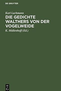 portada Die Gedichte Walthers von der Vogelweide (in German)