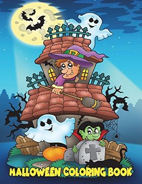 portada Halloween Coloring Book: For Kids Ages 4-8, 8-12 (en Inglés)