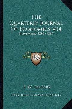 portada the quarterly journal of economics v14: november, 1899 (1899) (in English)