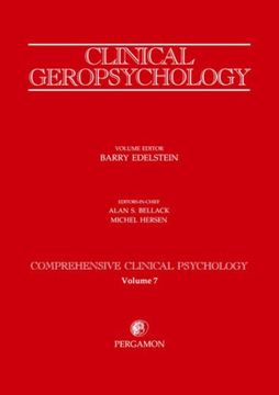 portada Clinical Geropsychology: Comprehensive Clinical Psychology Volume 7 (Comprehensive Clinical Psychology s) (in English)