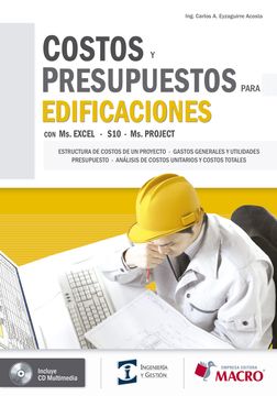 portada Costos y Presupuestos Para Edifi Caciones con Excel 2010 - s (in Spanish)
