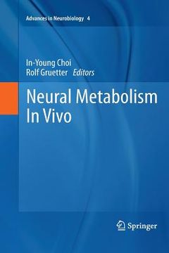 portada Neural Metabolism in Vivo (in English)