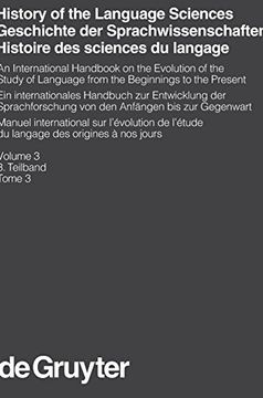 portada History of the Language Sciences: An International Handbook on Evolution of the Study of Language From the Beginnings to the Present (Handb]Cher zur. 