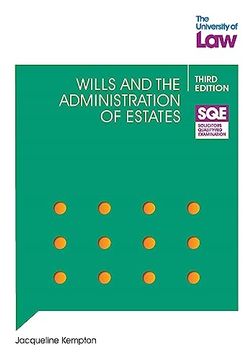portada Sqe - Wills and the Administration of Estates 3e (in English)
