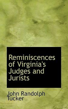 portada reminiscences of virginia's judges and jurists (en Inglés)
