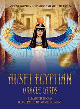 portada Auset Egyptian Oracle Cards: Ancient Egyptian Divination and Alchemy Cards (Rockpool Oracle Cards) (en Inglés)
