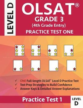 portada OLSAT Grade 3 (4th Grade Entry) Level D: Practice Test One Gifted and Talented Prep Grade 3 for Otis Lennon School Ability Test 