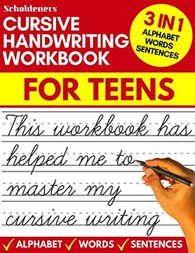 portada Cursive Handwriting Workbook for Teens: Cursive Writing Practice Workbook for Teens, Tweens and Young Adults (Beginners Cursive Workbooks (in English)
