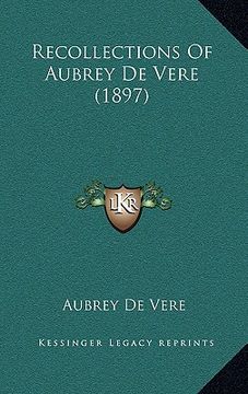 portada recollections of aubrey de vere (1897)