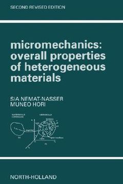 portada micromechanics: overall properties of heterogeneous materials (en Inglés)