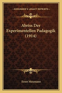 portada Abriss Der Experimentellen Padagogik (1914) (en Alemán)
