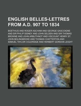 portada english belles-lettres from a.d. 907 to 1834