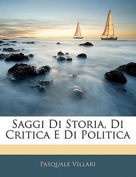 portada Saggi Di Storia, Di Critica E Di Politica (in Italian)