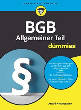 portada Bgb Allgemeiner Teil für Dummies (en Alemán)