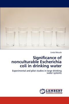 portada significance of nonculturable escherichia coli in drinking water (en Inglés)