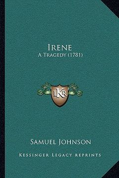portada irene: a tragedy (1781) (en Inglés)