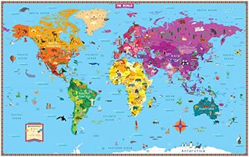 portada Rand Mcnally Kids'Illustrated World Wall map - Folded 
