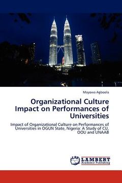 portada organizational culture impact on performances of universities (en Inglés)