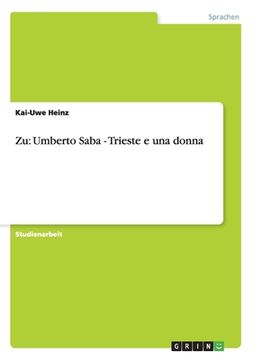 portada Zu: Umberto Saba - Trieste e una donna 