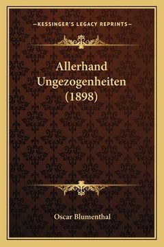 portada Allerhand Ungezogenheiten (1898) (in German)