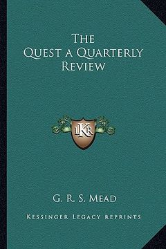 portada the quest a quarterly review (en Inglés)
