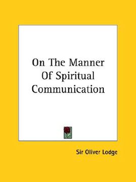 portada on the manner of spiritual communication (en Inglés)