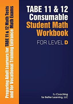 portada Tabe 11 and 12 Consumable Student Math Workbook for Level d (en Inglés)