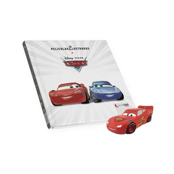 portada Set Libro Cars 1 + Figura Rayo Macqueen