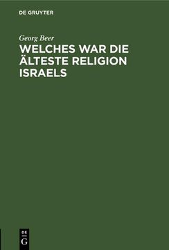 portada Welches war die Älteste Religion Israels (German Edition) (in German)