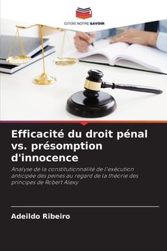 portada Efficacité du droit pénal vs. présomption d'innocence (en Francés)