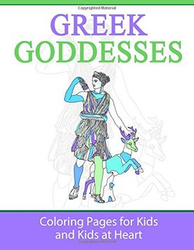 portada Greek Goddesses: Coloring Pages for Kids & Kids at Heart (Greek Myths)