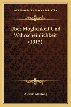 portada Uber Moglichkeit Und Wahrscheinlichkeit (1915) (in German)