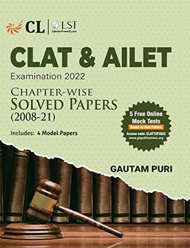 portada CLAT & AILET 2022 Chapter Wise Solved Papers 2008-2021 by Gautam Puri 