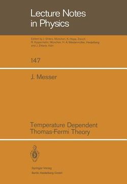 portada temperature dependent thomas-fermi theory (en Inglés)
