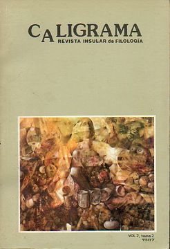 portada revista: caligrama. revista insular de filología. vol. 2. tomo 2.