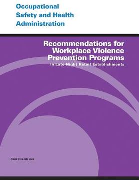 portada Recommendations for Workplace Violence Prevention Programs in Late-Night Retail Establishments (en Inglés)