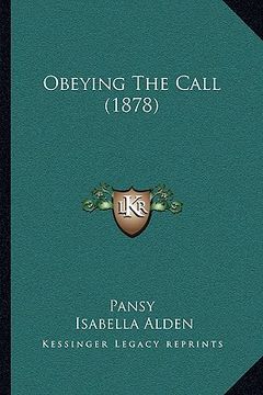 portada obeying the call (1878) (en Inglés)