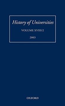 portada History of Universities: Volume Xviii (en Inglés)