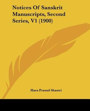 portada notices of sanskrit manuscripts, second series, v1 (1900) (in English)