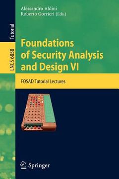 portada foundations of security analysis and design vi: fosad tutorial lectures (en Inglés)