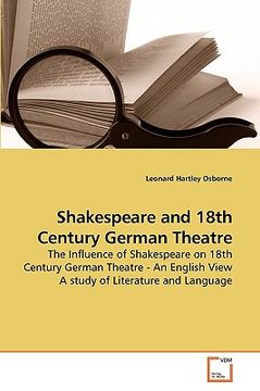 portada shakespeare and 18th century german theatre (en Inglés)
