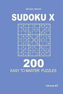 portada Sudoku x - 200 Easy to Master Puzzles 9x9 (Volume 8) 