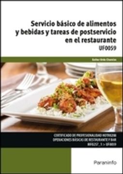 portada UF0059 - SERVICIO BASICO DE ALIMENTOS Y BEBIDAS Y TAREAS DE POSTSERVICIO E