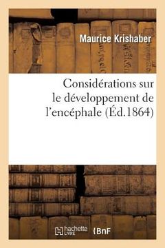portada Considérations Sur Le Développement de l'Encéphale (in French)