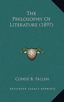 portada the philosophy of literature (1897) (en Inglés)